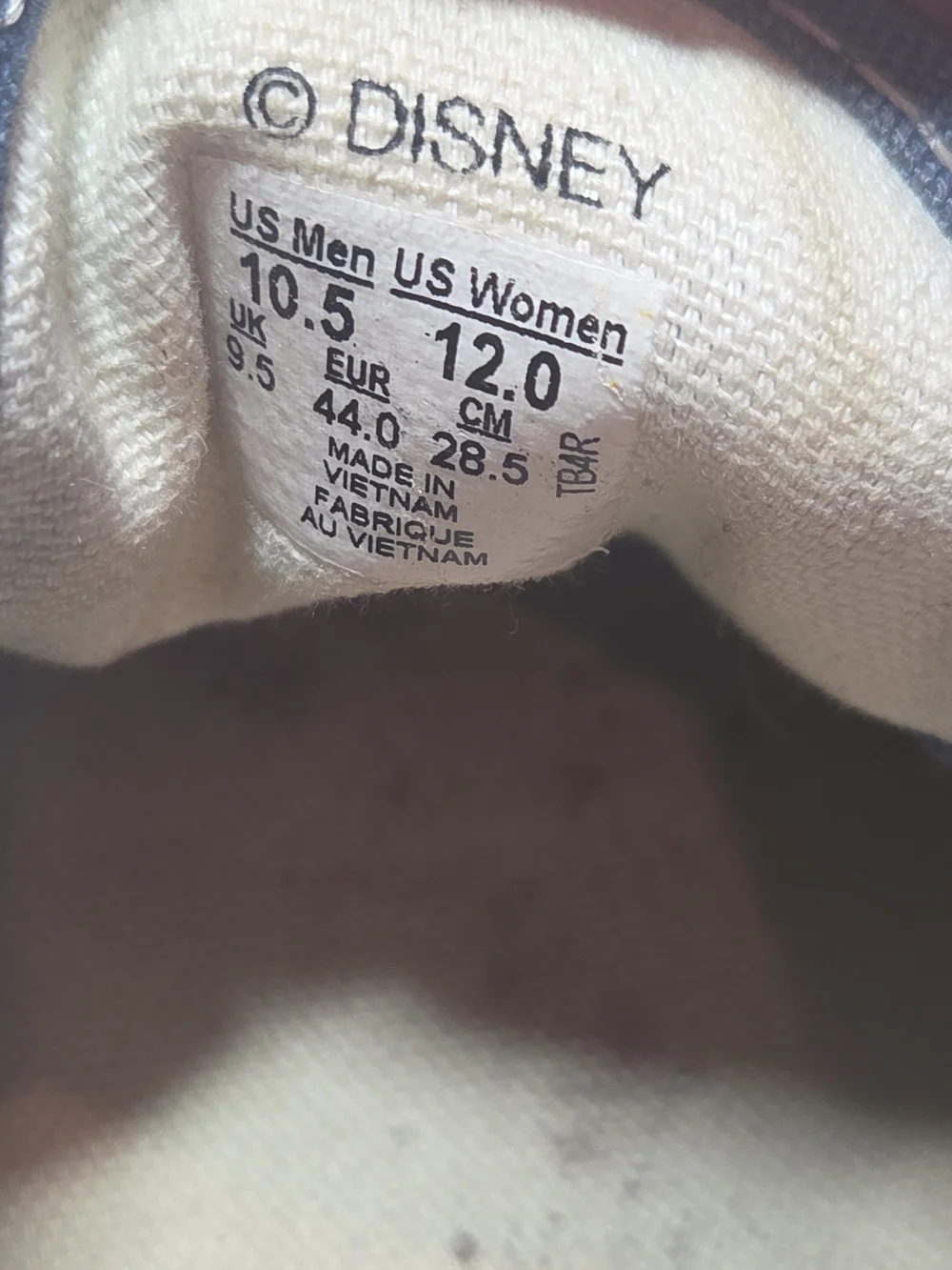 Vans Mens Size 10.5 Blue Donald Duck Disney Print Lace-Up Sneakers